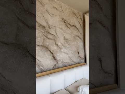 Video thumbnail - stone-effect plaster master bedroom in a Newport Beach project.
